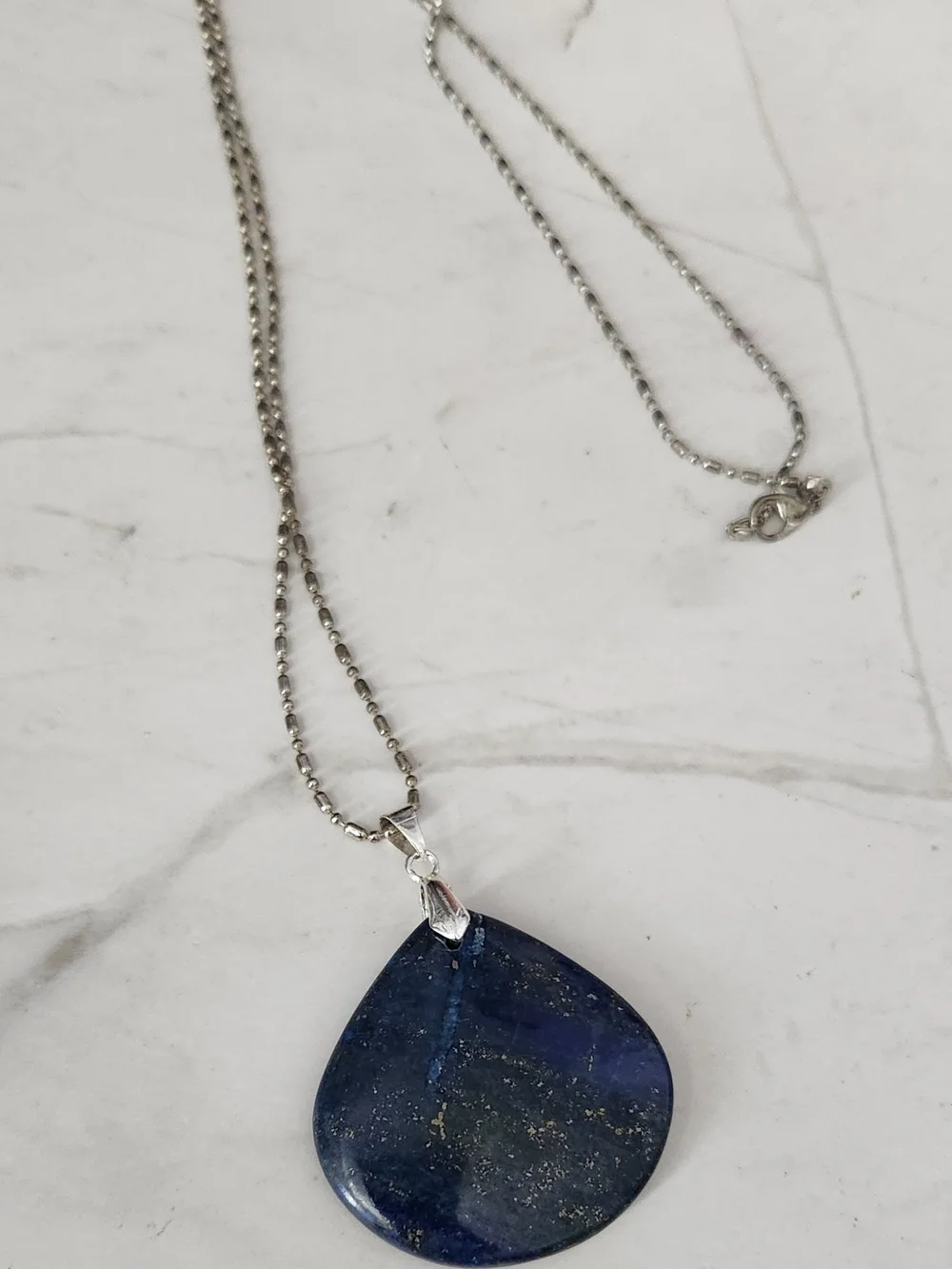 Handmade polished blue